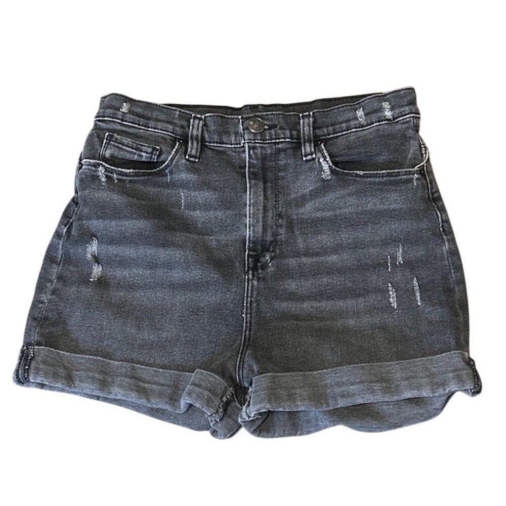 BDG Urban Outfitters Mom High Rise Denim Shorts Womens 28 black